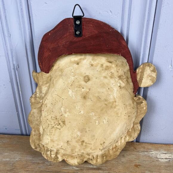 Vtg Old World Santa Claus Wall Plaque Victorian Style 9” Father  Christmas decor - Picture 7 of 10